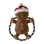 CHRISTMAS - GINGERBREAD ROPE RING SQUEAKER (DOG) (SMALL) (20x13x5cm) IDS0WB32581