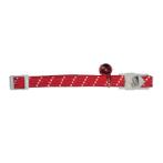 CAT COLLAR - ELASTIC SAFETY BUCKLE REFLECTIVE WITH A BELL (RED) (10mmx20-30cm) BWCC2503RED