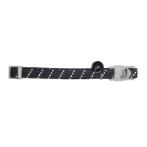 CAT COLLAR - ELASTIC SAFETY BUCKLE REFLECTIVE WITH A BELL (BLACK) (10mmx20-30cm) BWCC2503BLK
