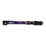 DOG COLLAR - FISH BONE REFLECTIVE (PURPLE) (10mmx22-35cm) BWDC2502PUR