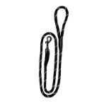 DOG LEASH - REFLECTIVE STRIPE ROPE (BLACK) (10mmx120cm) BWDL2504R10BLK