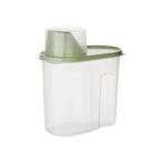 PET FOOD STORAGE CONTAINER WITH CUP(GREEN)  (DOG AND CAT) (15.5x9x15.5cm) AIC0BA001S