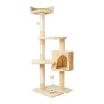 4 TIERS CAT TREES (BEIGE) (CAT) (40x40x116cm) AIC0CST048