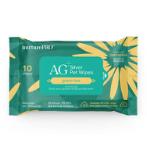 AG SILVER PET WET WIPES GREEN TEA 10 SHEETS NPS16