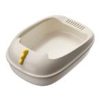 CAT LITTER BOX (BROWN/ WHITE) (CAT) (42x28x16cm) AIC0BL051MWHT