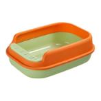 CAT LITTER BOX WITH SCOOP (ORANGE/ GREEN) (CAT) (51.5x36x16cm) AIC0BL026ORG