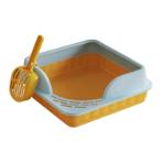CAT LITTER BOX (ORANGE) (CAT) (39x39x13.5cm) AIC0BL052GR