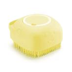 SILICON BATH MASSAGE BRUSH (YELLOW) (8x8x7.5cm) AIC0MS015YEL