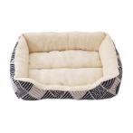RECTANGLE BED - SEIGAIHA (WHITE/ BLUE) (LRG) (63x48x14.5cm) AIC0B111LSEI