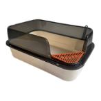 CAT LITTER BOX WITH SCOOP - SEMI ENCLOSED (BEIGE) (LARGE) (61x42x24cm) AIC0BL055LBEI