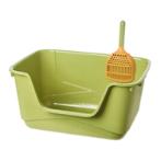 HIGH RIMMED CAT LITTER BOX WITH SCOOP (GREEN) (CAT)  (LARGE) (64x43.5x33cm) AIC0BL057LGRN