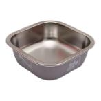 STAINLESS STEEL BOWL SQUARE (GREY) (SMALL) (14x14x6cm) AIC0BW100SGRY
