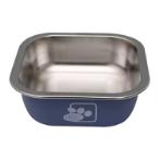 STAINLESS STEEL BOWL SQUARE (BLUE) (LARGE) (16x16x6cm) AIC0BW100LBLU