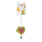 PLASTIC HEART-SHAPED MIRROR WITH BELL (ASSORTED) (8x0.5x20cm) ZS0134045