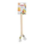 WOOD PERCH WITH ROPE (LARGE) (6x2.5x30cm) ZS0134058