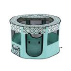 ENCLOSED PLAY PEN (GREEN) (LARGE) (110x110x60cm) AIC0B124