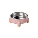 ELEVATED STAINLESS STEEL BOWL (PINK) (17.5x17.5x7.1cm) AIC0BW106PNK