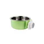 HANGING BOWL 2-IN-1 REMOVABLE STAINLESS STEEL BOWL (GREEN) (13x13x5cm) AIC0BW129GRN