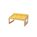 SISAL BED WITH HANGING TOY (YELLOW) (53x40x30cm) AIC0CST133