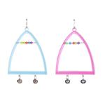 TRIANGLE SWING WITH ABACUS AND BELL (ASSORTED) (BIRD) (15x10x1.2cm) FP0100288