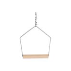 DINA SWING WITH WOODEN PERCH (BROWN) (BIRD) (9x11x1.5cm) FP01030898