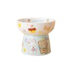 HAPPY DAY BEAR ELEVATED CERAMIC BOWL (BLUE) (300ml) AIC0BW127