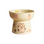 SWEET PE KITTY ELEVATED CERAMIC BOWL (YELLOW) (300ml) AIC0BW128