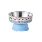 ELEVATED STAINLESS STEEL BOWL (LARGE) (BLU) (17.5x17.5x11cm) AIC0BW124L