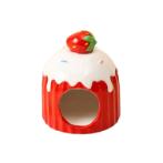 HAMSTER COOLING HOUSE - STRAWBERRY CAKE (9x9x10.8cm) AIC0BS008RE