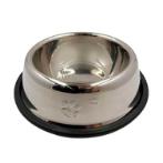 STEEL BOWL w PAW (MEDIUM) (12oz) YE73607M