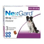 FLEAS & TICKS FLAV CHEW (L) DOG (10-25kg) 3 Tabs NEXF3L