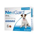 FLEAS & TICKS FLAV CHEW (M) DOG (4-10kg) 6 Tabs NEXF6M