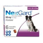 FLEAS & TICKS FLAV CHEW (L) DOG (10-25kg) 6 Tabs NEXF6L