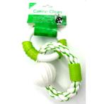 DOUBLE RINGS - NYLON & ROPE WITH NYLON BALL (GREEN) IDS0WB15429G