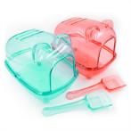 HAMSTER BATHTUB WITH SCOOP (ASSORTED) BW790