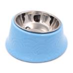 PET BOWL WITH STEEL BOWL  (BLUE) (400ml) JNP12134BU