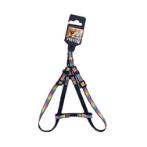 HARNESS - RAINBOW REFLECTIVE (BLACK) (SMALL) (10mm x 25-35cm) BWDH1943BKS
