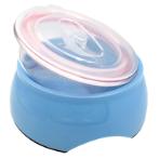 SMOOTH BOWL WITH COVER (BLUE) (340ml) (18x18x6cm) JNB174BU