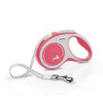 RETRACTABLE LEASH - NEW COMFORT 5M TAPE SMALL (15kg) (RED / WHITE) FBI0CF10T5251R20
