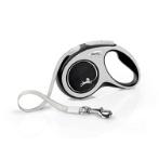 RETRACTABLE LEASH - NEW COMFORT 5M TAPE SMALL (15kg) (BLACK / WHITE) FBI0CF10T5251S20