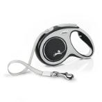 RETRACTABLE LEASH - NEW COMFORT 5M TAPE MEDIUM (25kg) (BLACK / WHITE) FBI0CF20T5251S20