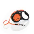 RETRACTABLE LEASH - NEW NEON 5M TAPE SMALL (15kg) (ORANGE) FBI0CL11T5251SNEOOR