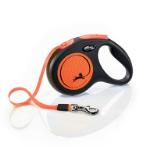RETRACTABLE LEASH - NEW NEON 5M TAPE MEDIUM (25kg) (ORANGE) FBI0CL21T5251SNEOOR