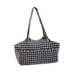 TOTE CARRIER-CHEQUERED (BLUE / WHITE) (40x20x27cm) YF98585BU