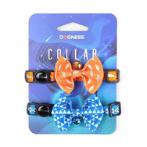 REFLECTIVE CAT COLLAR 2PCS SET (ORANGE & BLUE) (10mmx18-30cm) BWDG4349