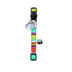 CAT COLLAR -STRIPES (RAINBOW) (23mmx10mm) HT091381