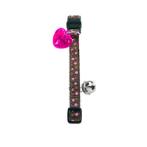 CAT COLLAR- DOTS WITH BELL (LIGHT PNK) (23mmx10mm) HT091679
