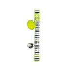 CAT COLLAR- GLOSSY STRIPES (GREEN) (23mmx10mm) HT092309