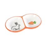 SA FEEDING BOWL - TWIN (ORANGE) (12.5x6.5x2cm) HTY0HD620OR
