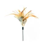 CAT TEASER - CHICKEN FEATHER (BROWN) 60cm BW/AT3634